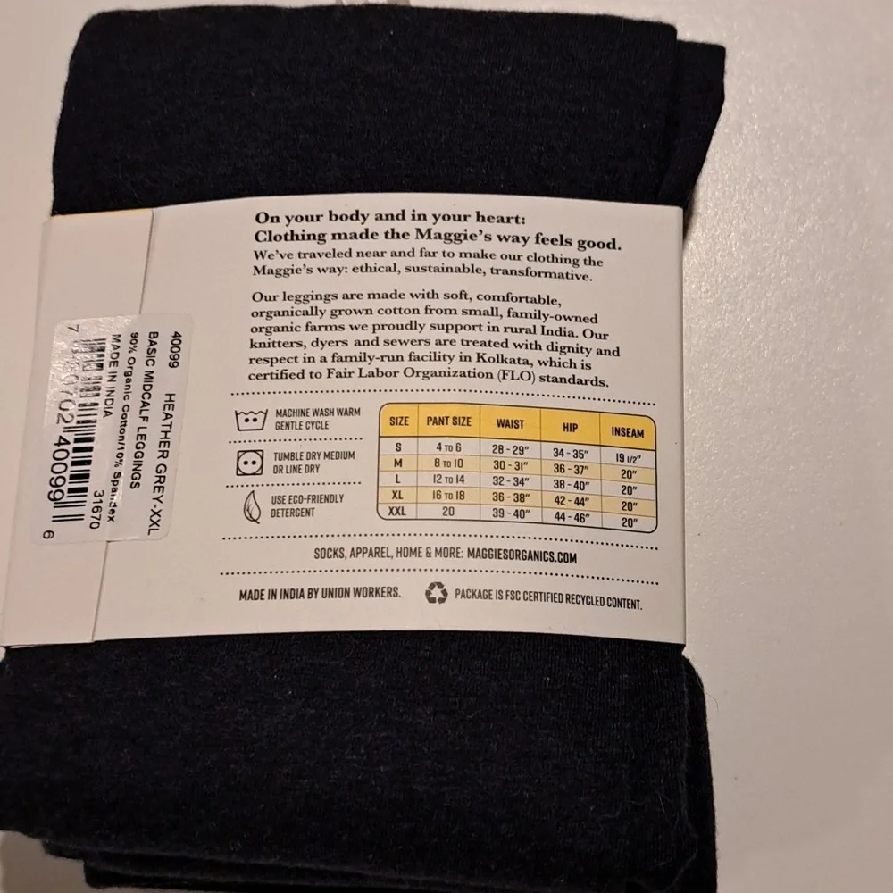 Maggie's Organics Leggings XXL - Picture 3 of 4